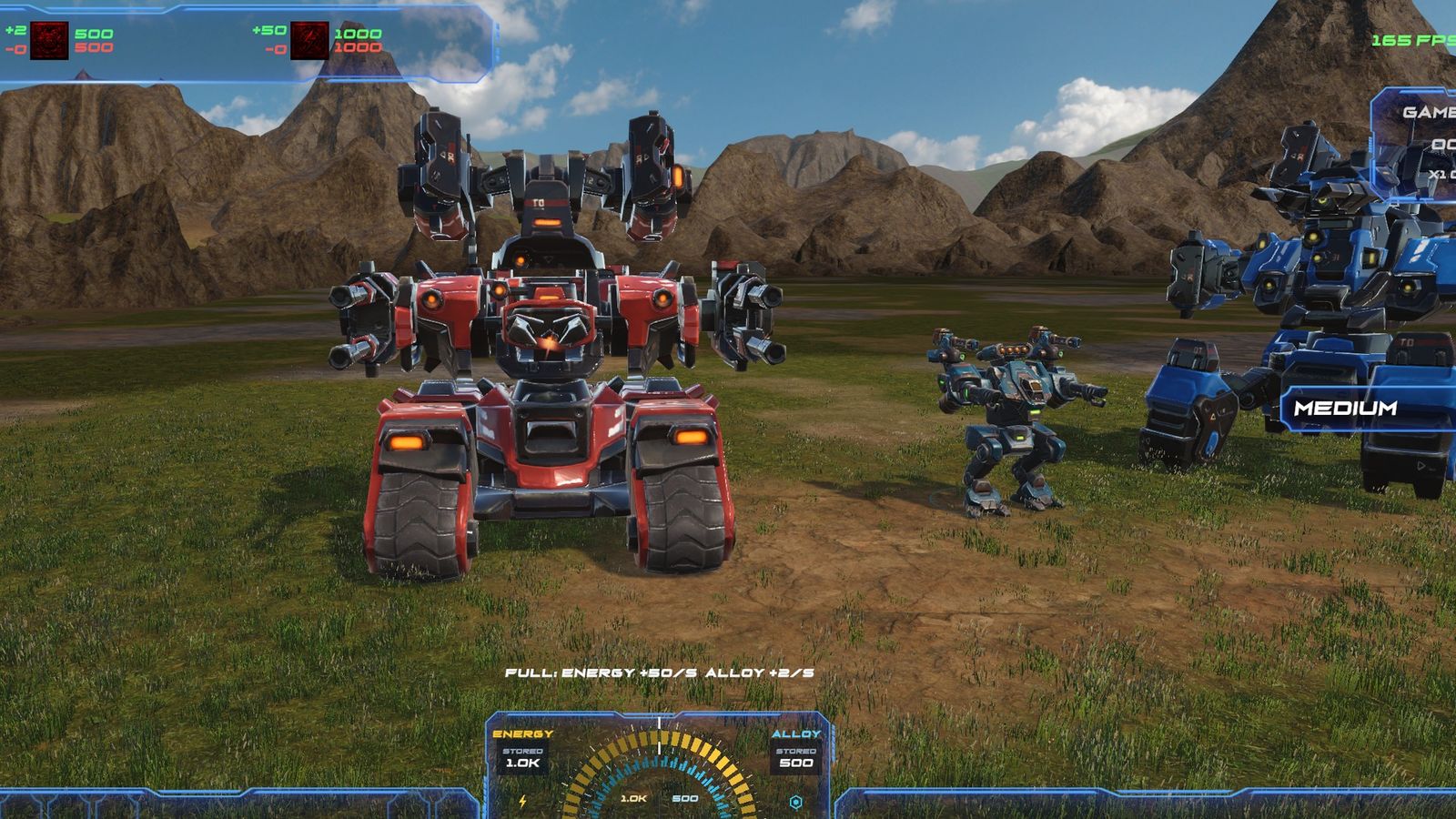The red boss machine faces down the commander mech