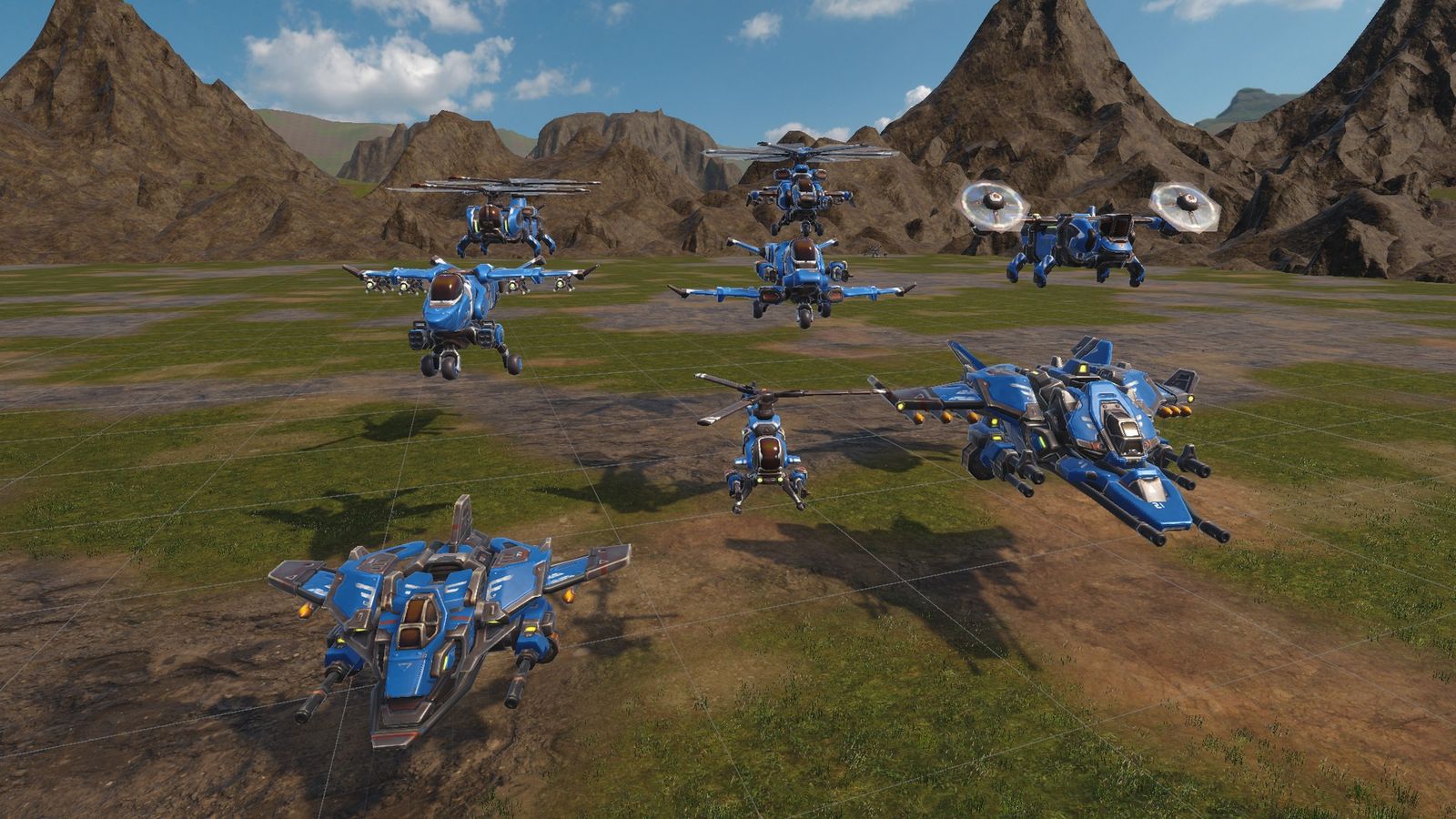 The blue air wing: jets and gunships
