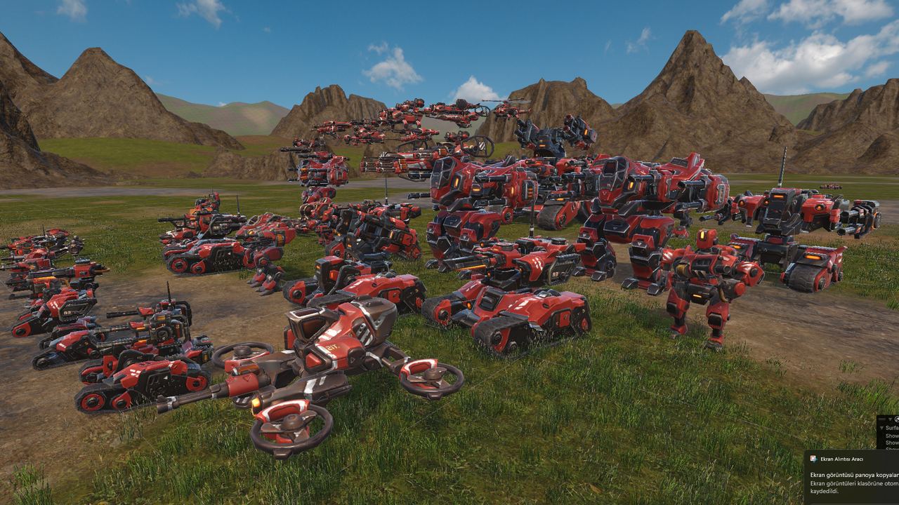 The red army assembled
